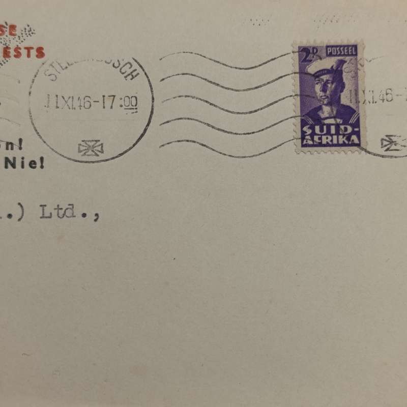 1946 University of Stellenbosch Stationary - with conserve veld and Forests Advertising