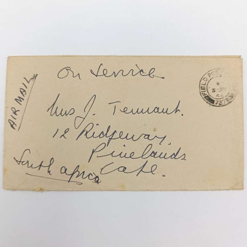 1946 Post WW2 on service cover with Field Post office 737 cancel Airmail Berlin