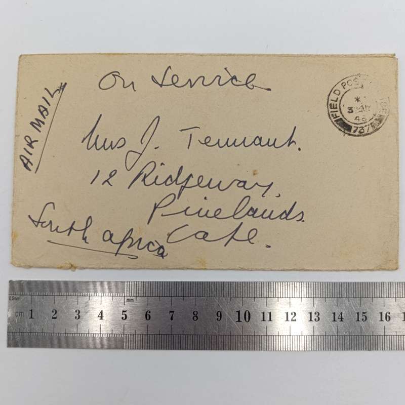 1946 Post WW2 on service cover with Field Post office 737 cancel Airmail Berlin