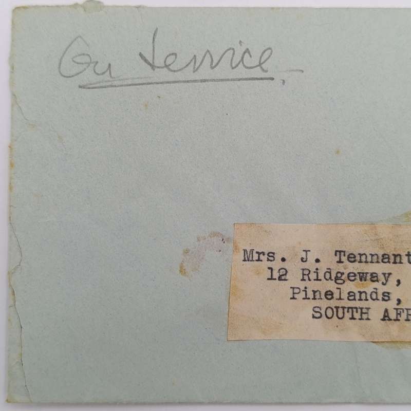 Post War WW2 cover Germany to South Africa Field Post Office 658 cancel 28 January 1946
