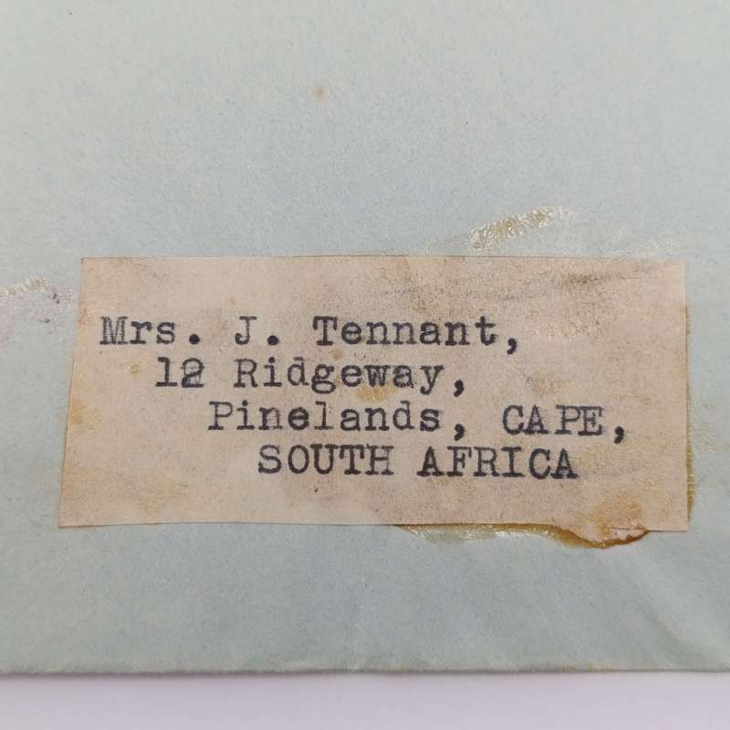 Post War WW2 cover Germany to South Africa Field Post Office 658 cancel 28 January 1946