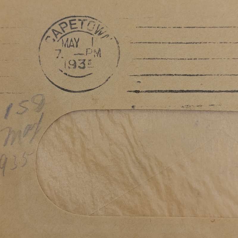 1935 Silver Jubilee George 5 South Africa 1/2d stamp with first day use on cover