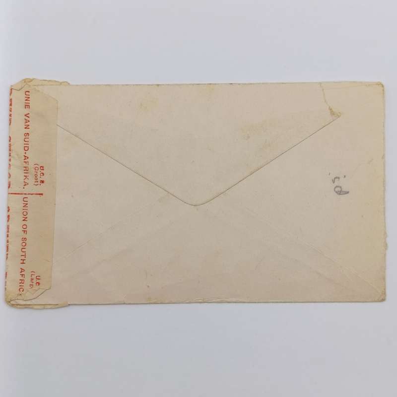 WW2 on Active Service letter opened by Censor and resealed - Coat of Arms mark applied with N below.