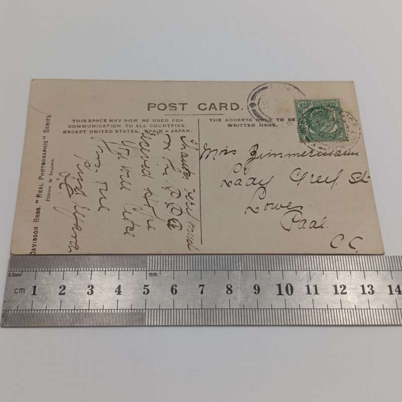 1905 Postcard West Bank, East London to Lower Paarl, Cape Colony - Picture of Miss Denise Orme