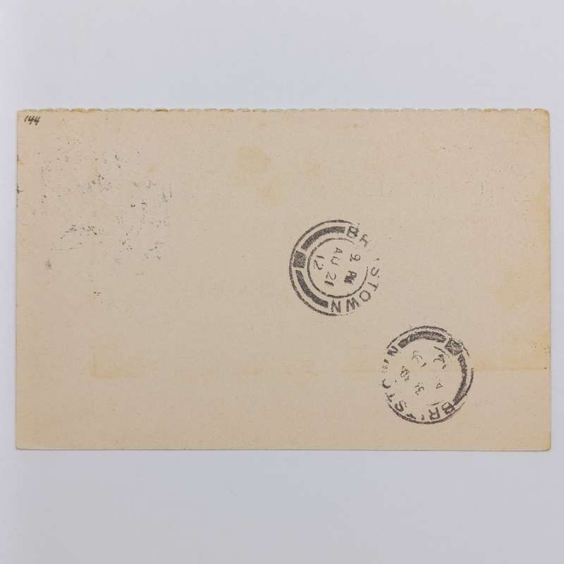 1912 Cape of Good Hope Reply paid card BERRY BANK Cape of Good Hope Cancel - very rare