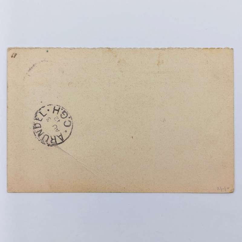1912 Cape of Good Hope prepaid reply card posted ARUNDEL to Cape Town - very rare