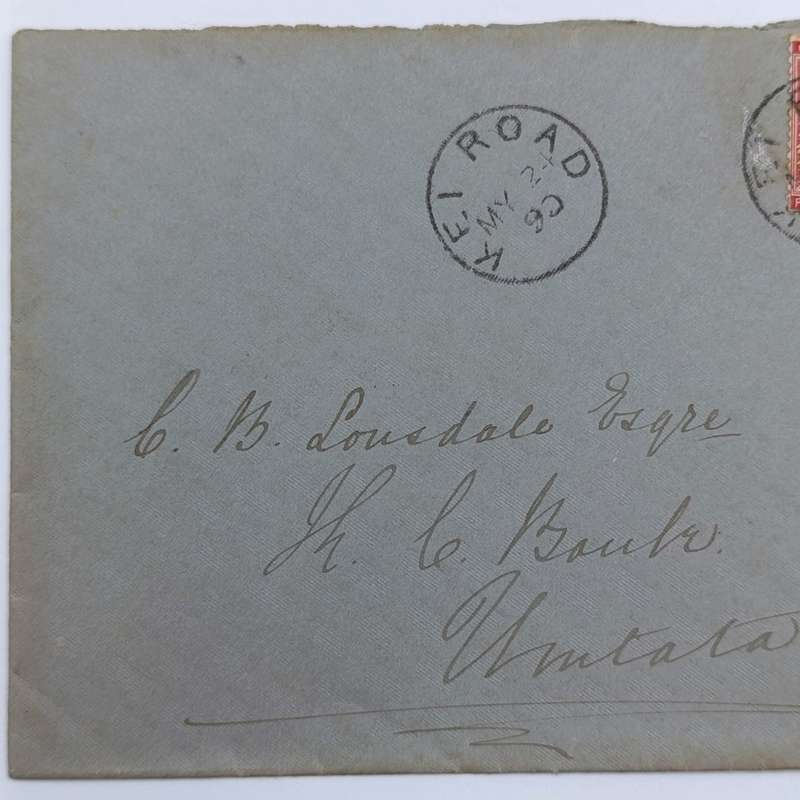 1890 Cover Kei Road to Umtata - One penny Cape of Good Hope stamp