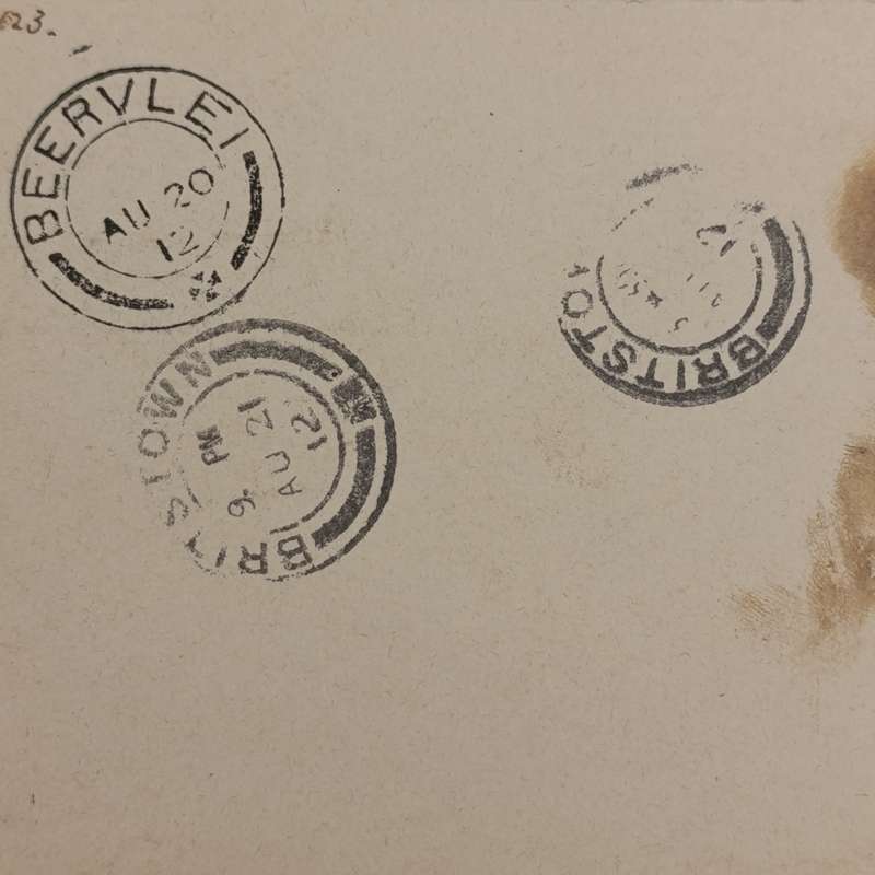 Cape of Good Hope 1912 Reply Paid Post card Achtertang (Rare) to Cape Town