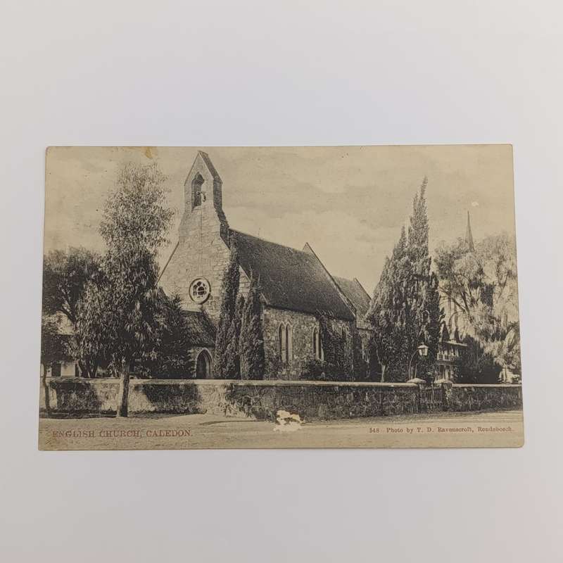 1907/8 Postcard Greyton to Hopetown - posted 30 Dec arrived 2 Jan Picture of the Church in Caledon