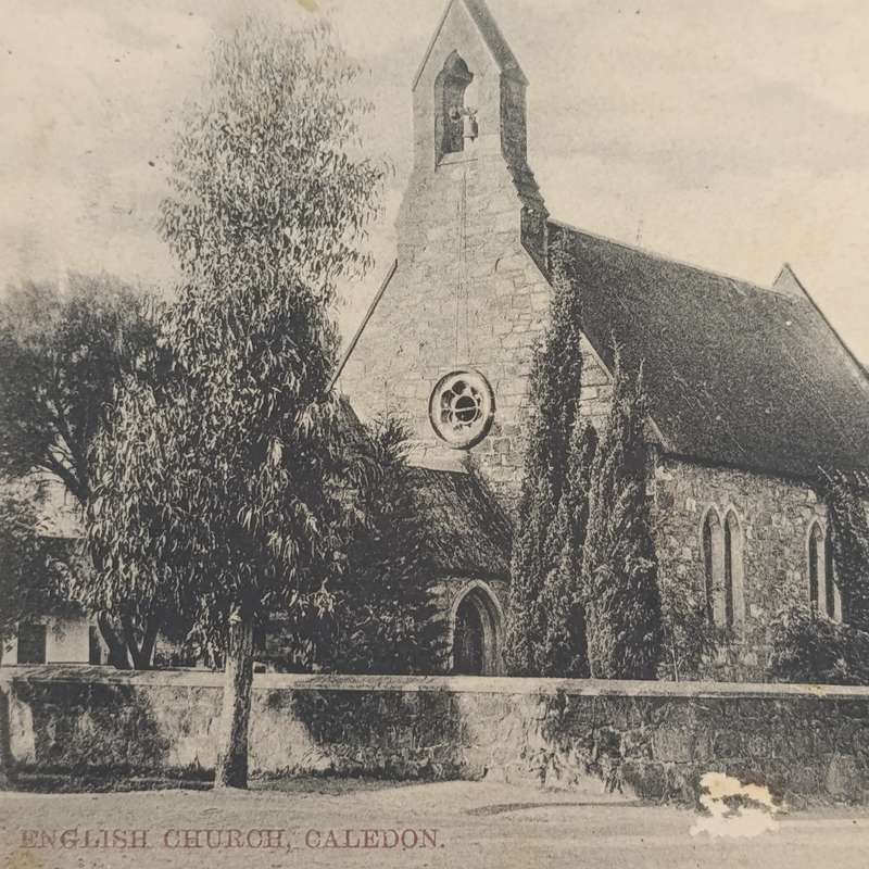 1907/8 Postcard Greyton to Hopetown - posted 30 Dec arrived 2 Jan Picture of the Church in Caledon