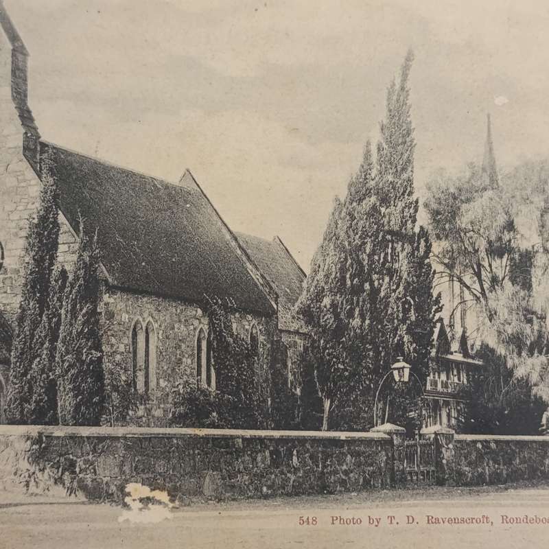 1907/8 Postcard Greyton to Hopetown - posted 30 Dec arrived 2 Jan Picture of the Church in Caledon