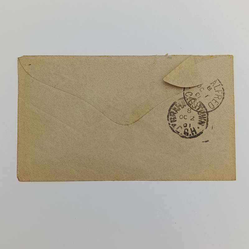1901 Letter Kowie West to Grahamstown, Cape of Good Hope Backstamped Port Alfred and Grahamstown
