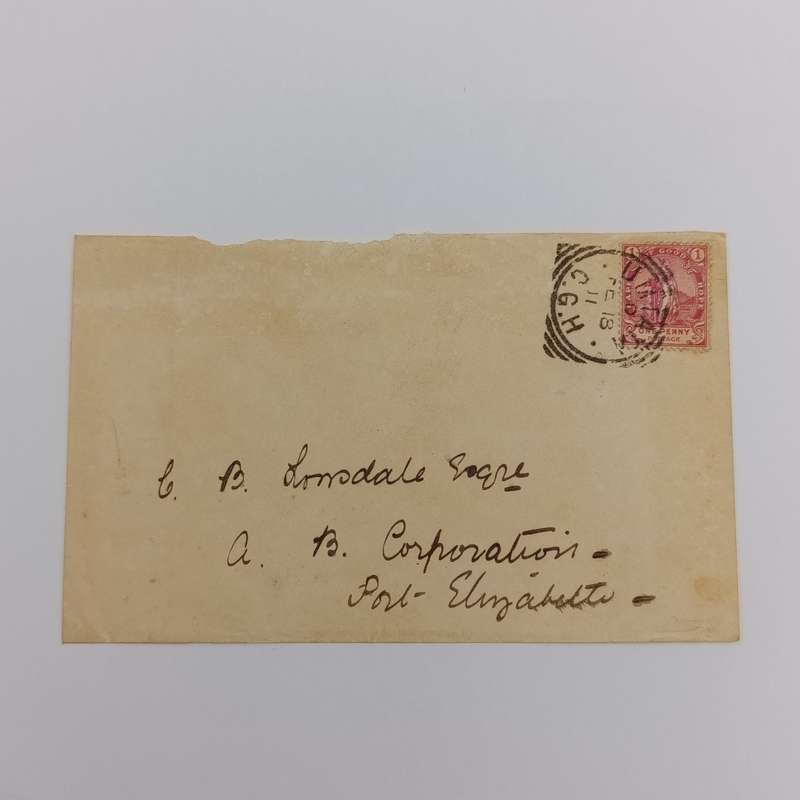 1911 Umtata Cape of Good Hope to Port Elizabeth cover