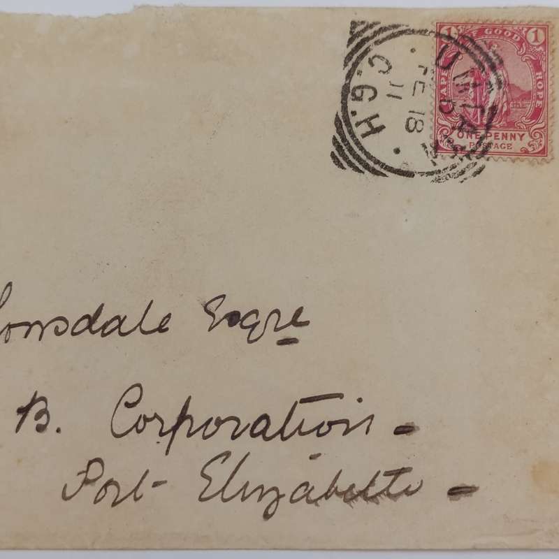 1911 Umtata Cape of Good Hope to Port Elizabeth cover