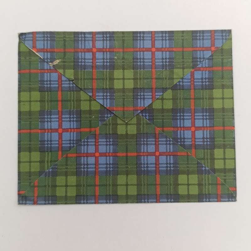 Postal cover 1947 Thompson's Falls to Mombasa Kenya on Scottish tartan cover