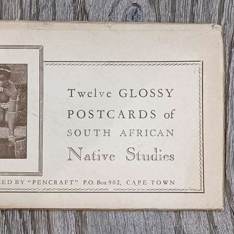 Twelve Glossy postcards of South African Native studies in original packaging
