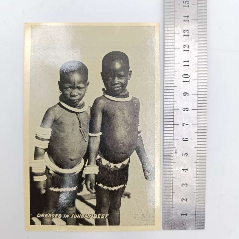 Twelve Glossy postcards of South African Native studies in original packaging
