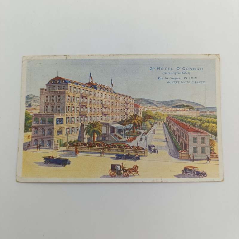 1923 Postcard NICE, France to Woodstock, South Africa with 30c French stamp