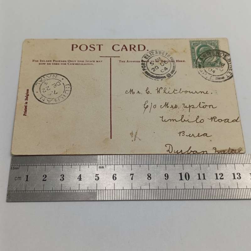 1904 Postcard Lawrence Street Port Elizabeth (renamed Rose Street) to Durban