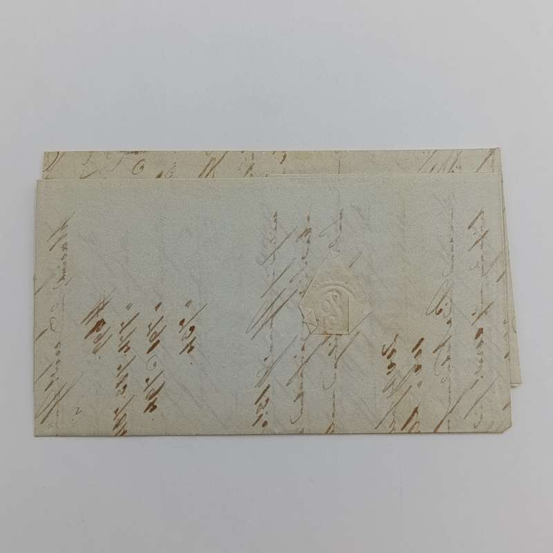 1843 Letter from the Prussian Post office in Hamburg to Herrnhut