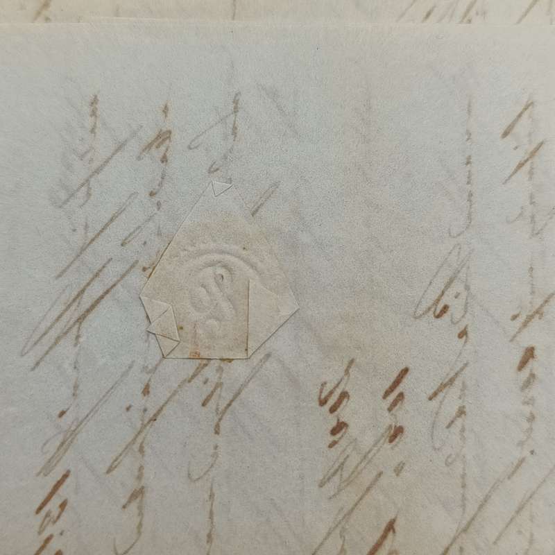 1843 Letter from the Prussian Post office in Hamburg to Herrnhut