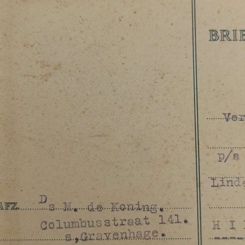 1945 Prepaid 5 cent Netherlands postcard