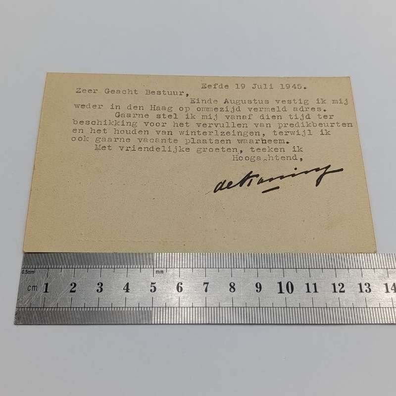1945 Prepaid 5 cent Netherlands postcard