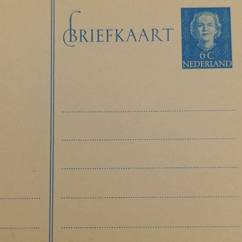 Netherland Briefkaart with 6c preprinted stamp - unused