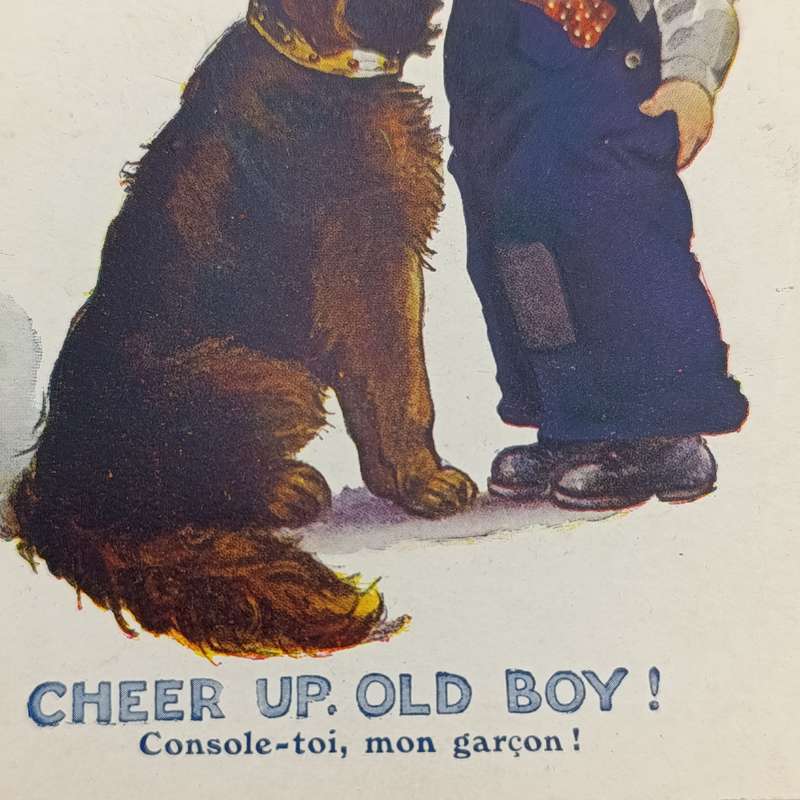 1916 WW1 postcard Paris to Rouen, France - funny card