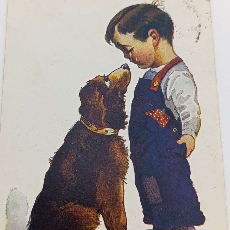 1916 WW1 postcard Paris to Rouen, France - funny card