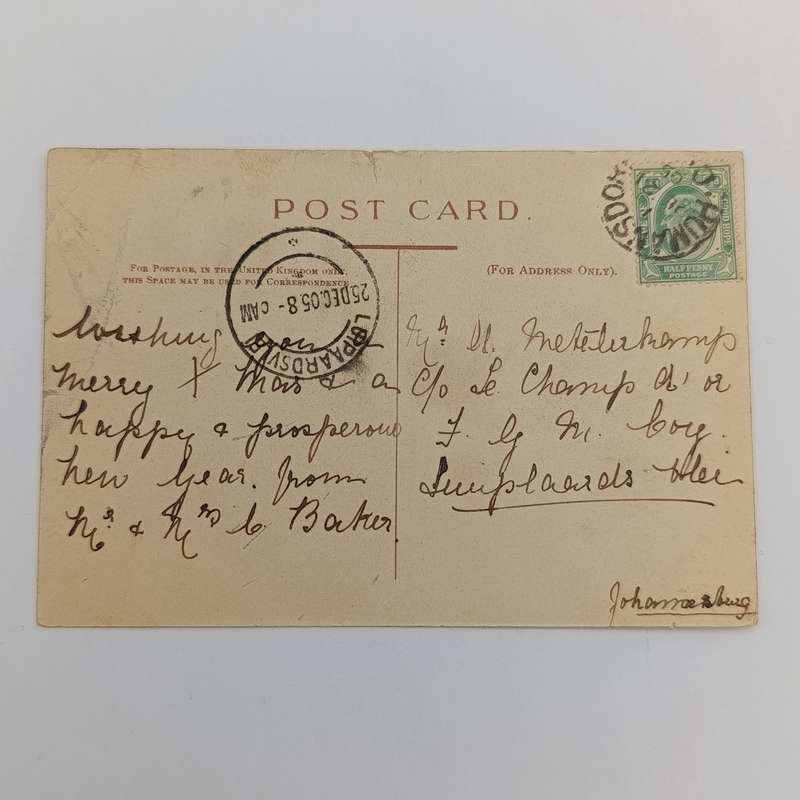 1905 Postcard Humansdorp to Luipaardsvlei - Funny card
