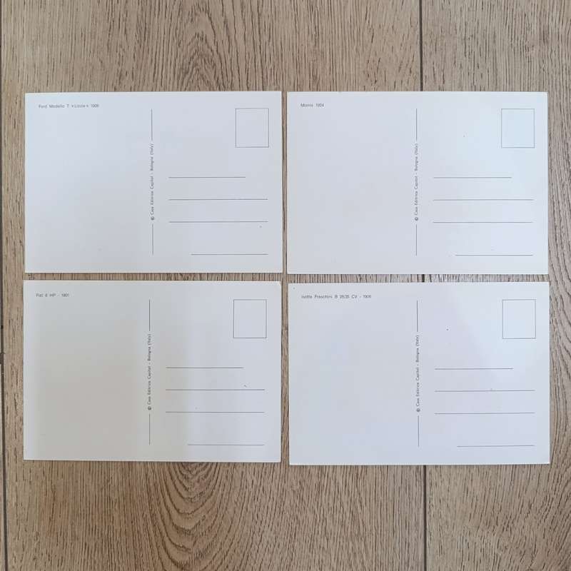 Set of 16 Auto D'Altri Tempi postcards in original holder - vintage cars