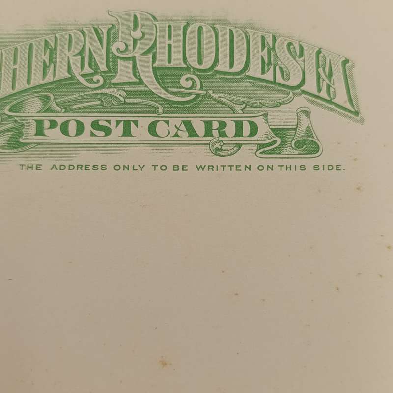 Southern Rhodesia prepaid postcard with printed George 6 1/2d postage