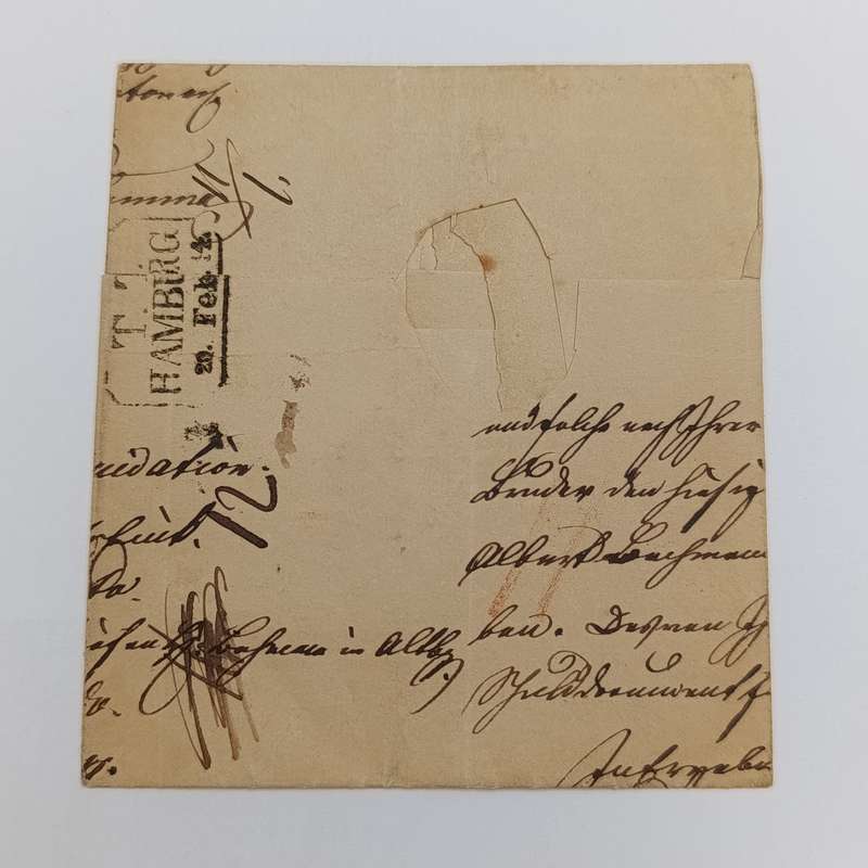 1844 letter from Lubeck to Leipzig forwarded through Hamburg
