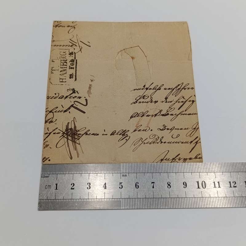 1844 letter from Lubeck to Leipzig forwarded through Hamburg