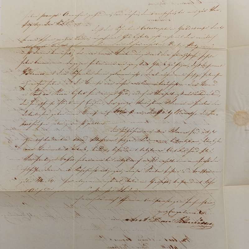 1843 letter from Hamburg to Bordeaux forwarded through the Thurn & Taxis administration in Hamburg