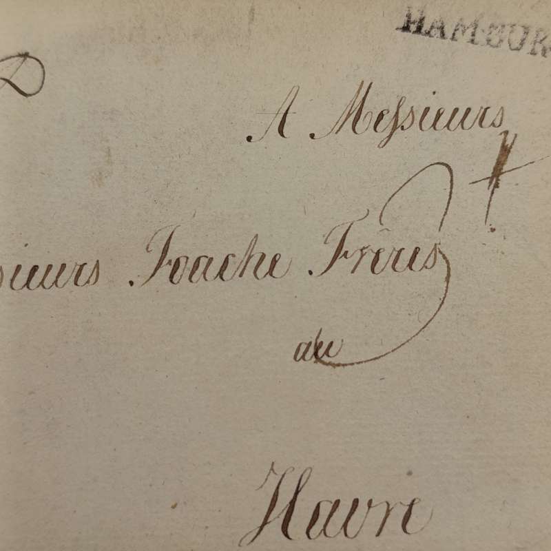 1789 Letter from Hamburg to Havie (France)