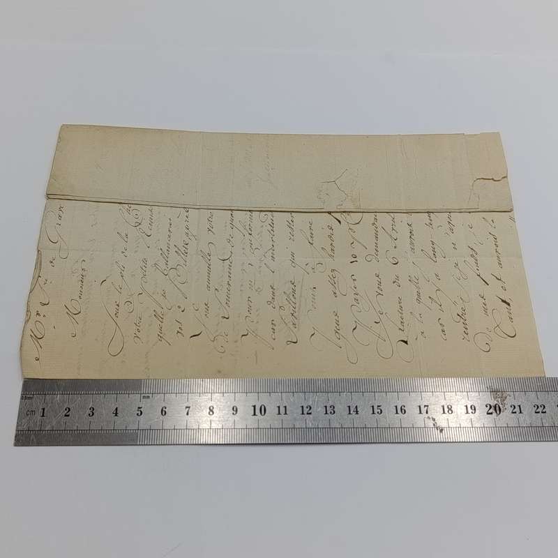 1793 Letter from Hamburg to Gand (France) endorsed "fr. Wesel" in manuscript