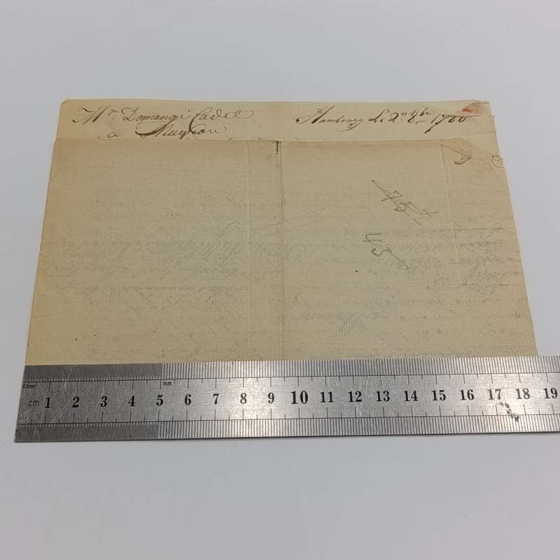 1780 Letter from Hamburg to Bajonne (France)