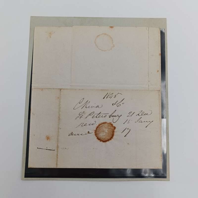 1844  letter from St Petersburg to London forwarded via the Prussian Post Office in Hamburg