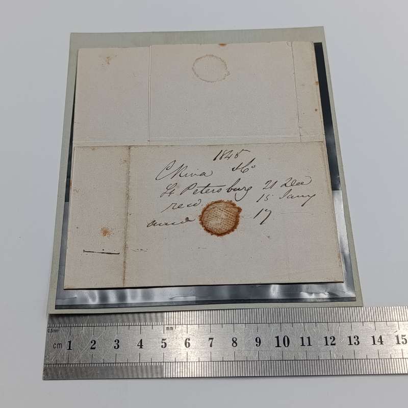 1844  letter from St Petersburg to London forwarded via the Prussian Post Office in Hamburg