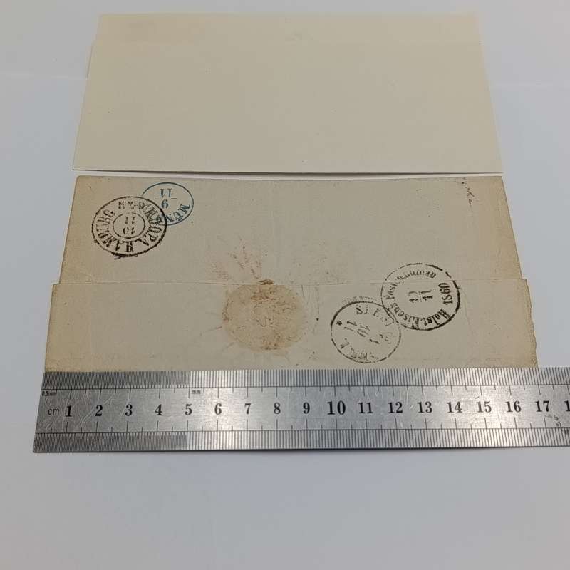 1860 Cover from Witzenhausen to Hjdring (Denmark)
