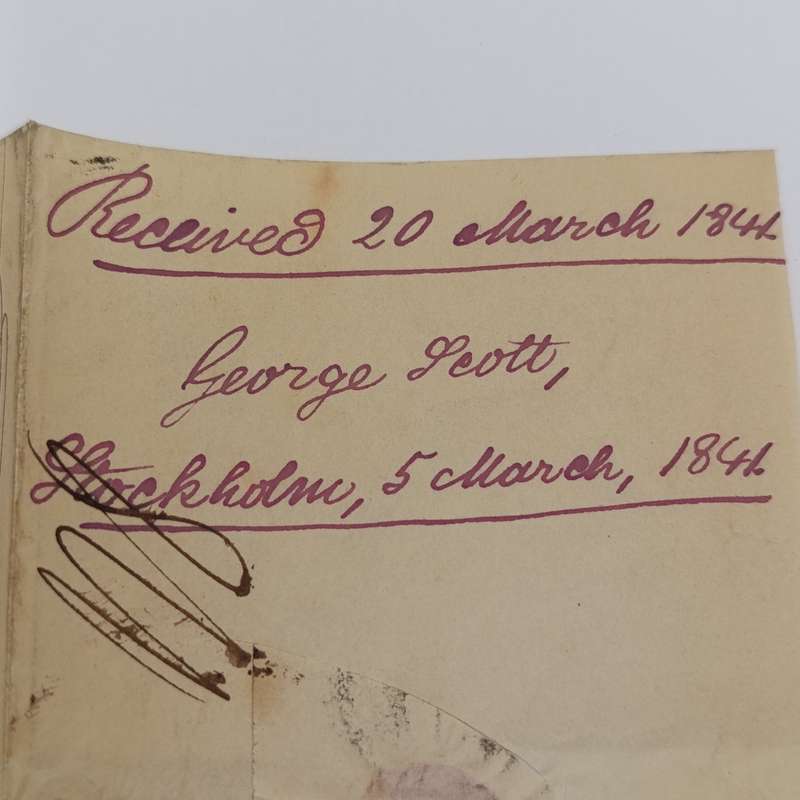 1841 Cover from Stockholm to London forwarded through the Swedish