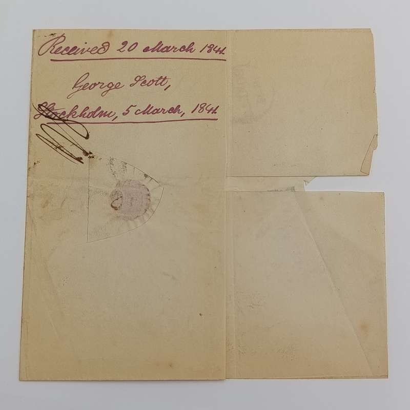 1841 Cover from Stockholm to London forwarded through the Swedish
