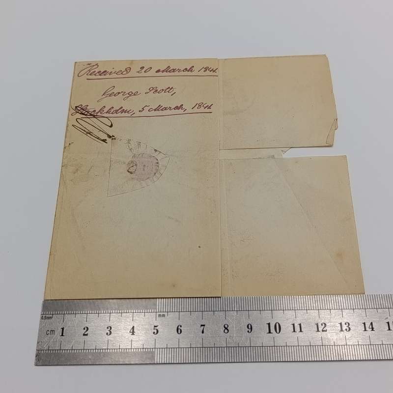 1841 Cover from Stockholm to London forwarded through the Swedish