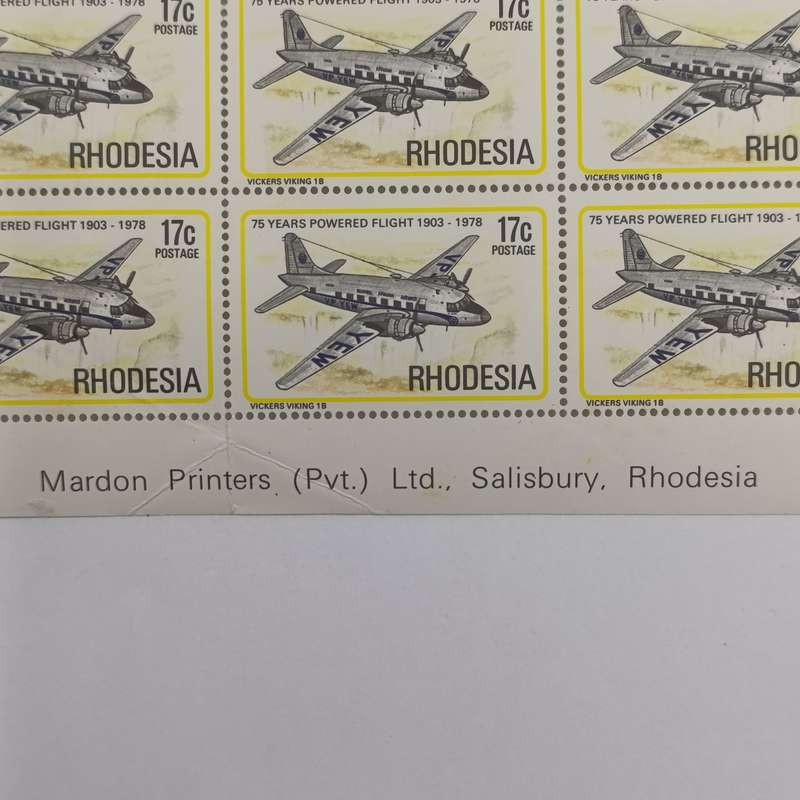 SACC 337 Vickers  Viking full sheet with fold crease bottom left