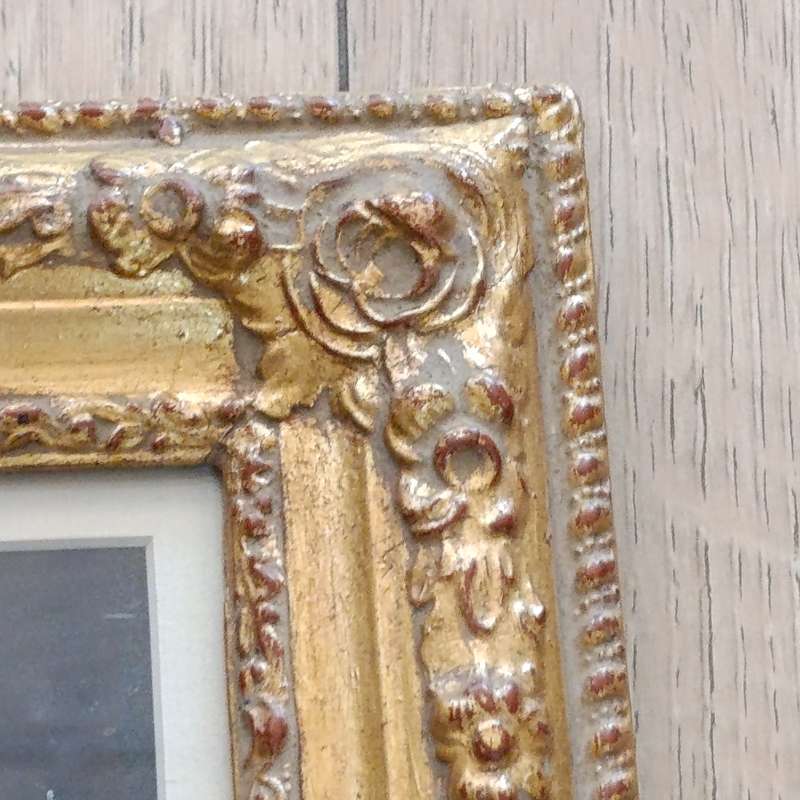 Antique Pastel painting by unknown artist in beautiful frame