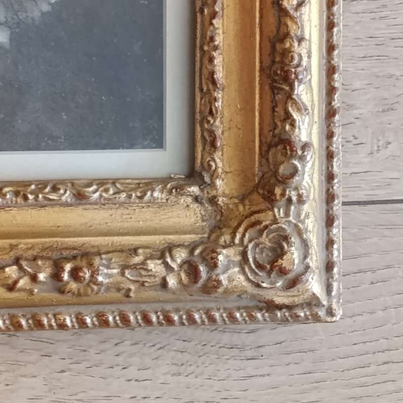 Antique pastel painting by unknown Artist in beautiful frame