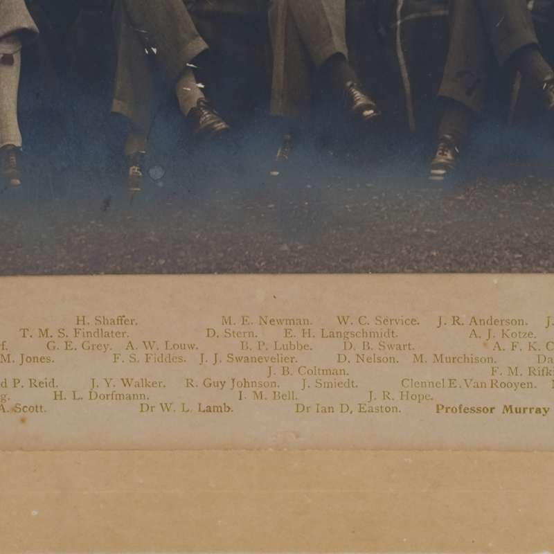 RIE Winter Session 1928-1929 group photo with names - taken in Bruntsfield, Edinburgh