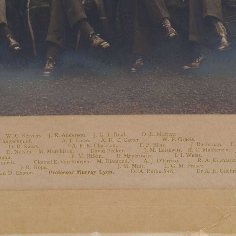 RIE Winter Session 1928-1929 group photo with names - taken in Bruntsfield, Edinburgh